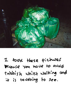 Photograph of bags of waste