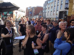 Design4Health2015 participants on a Sheffield Walkabout