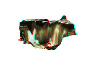 Red-cyan anaglyph image of first object (2.0MB video) (http://vision.eng.shu.ac.uk/jan/grid.avi)