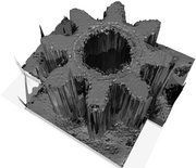 Reconstruction of 0.6 mm cogwheel using multiple focus sets