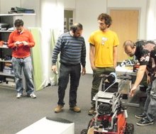  Lazaros (DUTH), Giovanni (IES), Andrea (UoR) and Janusz (PIAP): in preparation for first integrated test launch (Oct 2009).