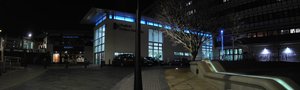 Main entrance of Sheffield Hallam University in the afternoon