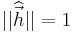 ||\widehat{\vec{h}}||=1