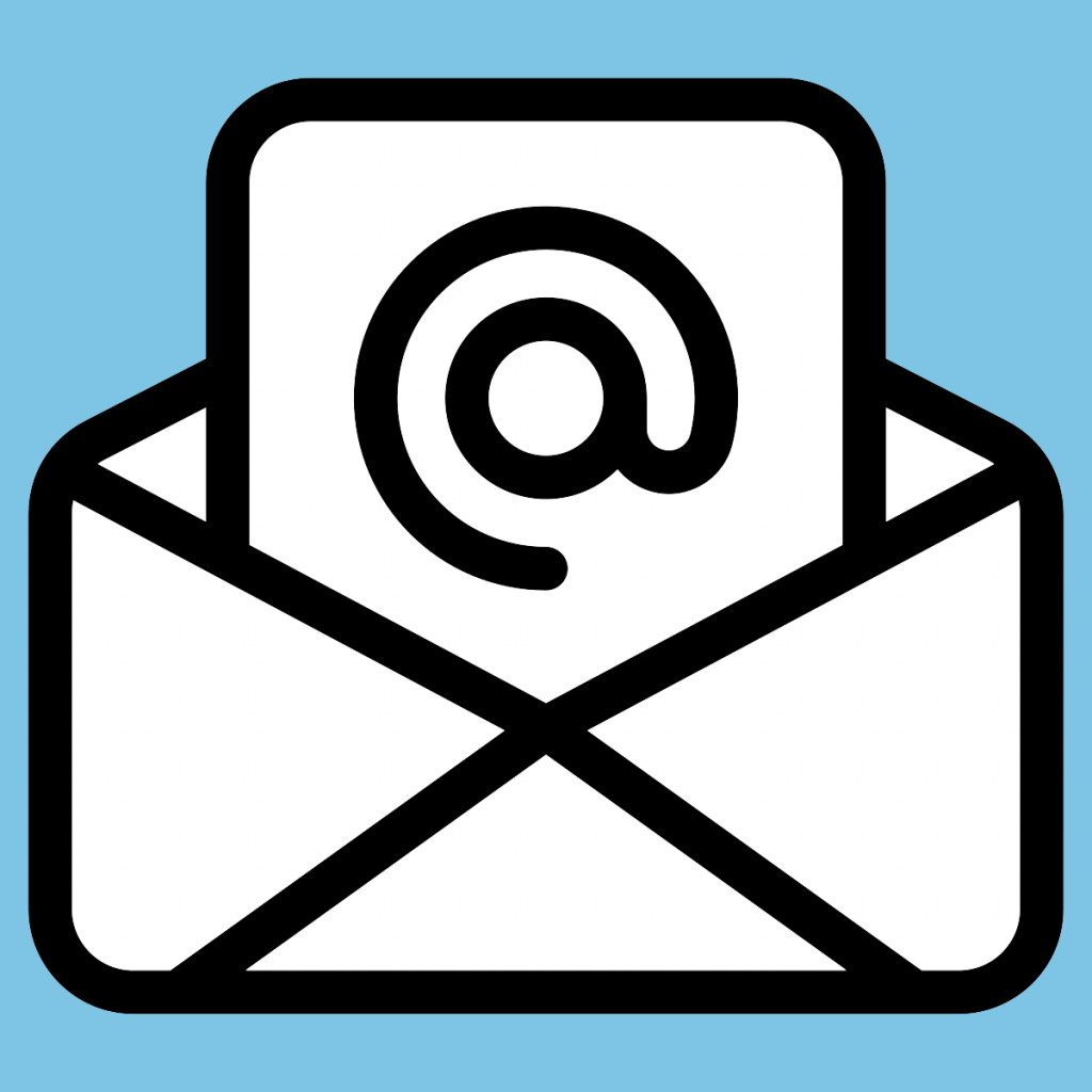 A visual element showing an email icon