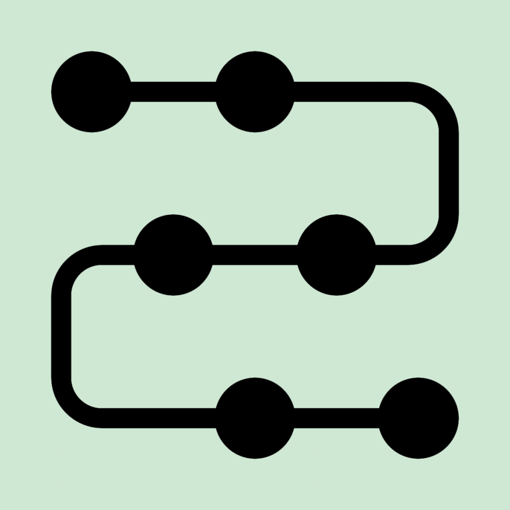 A visual element showing a timeline icon
